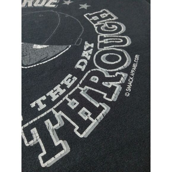 Gildan Ultra Cotton Black Southside True Graphic Long Sleeve Tee Men's Medium - Picture 9 of 12